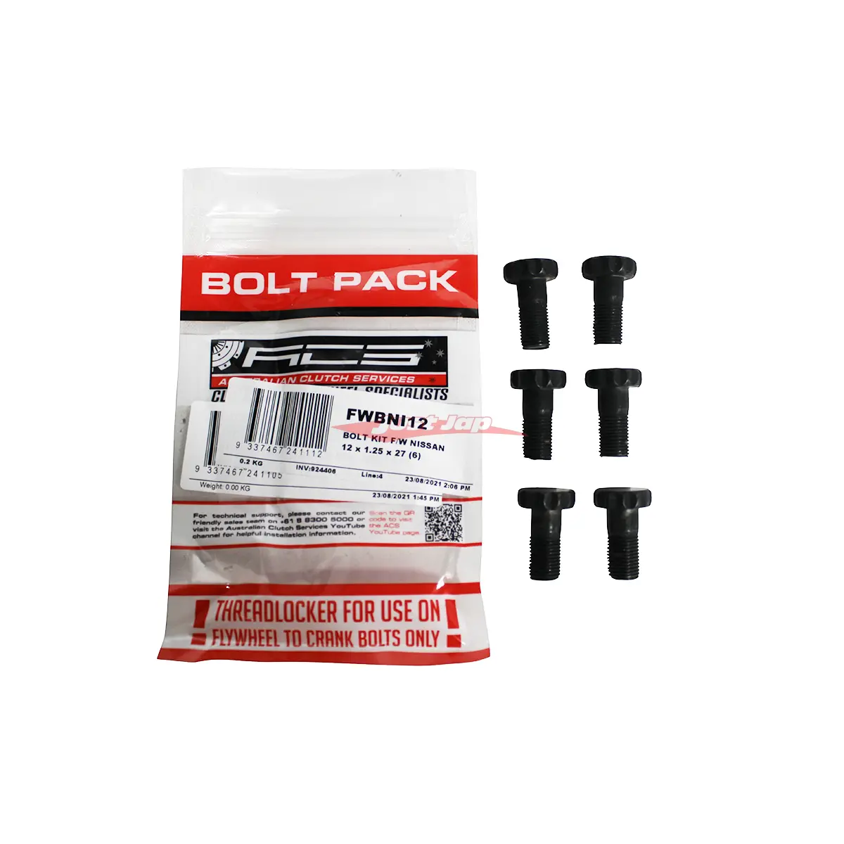 Xtreme Flywheel Bolt Set Fits Nissan Rb20/Rb25 (12 X 1.25 X 27.0) 1