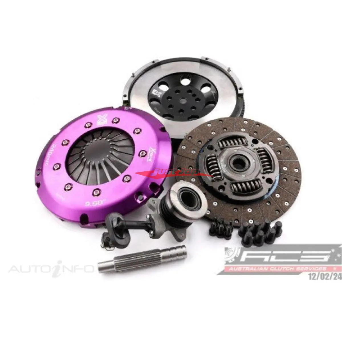 Xtreme Heavy Duty Organic Clutch & Cromomoly Flywheel Kit Inc Clutch Slave Cyl. Fits Hyundai I20n G4fv 1
