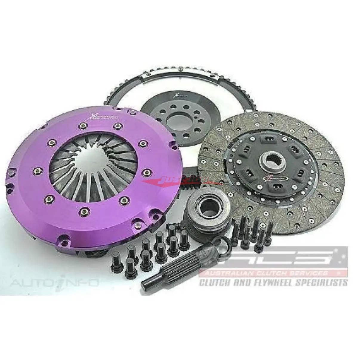 Xtreme Heavy Duty Organic Clutch Kit & Smf + Csc Fits Ford Focus, Mondeo Xr5 Ls/Lv & Volvo C30/S40/S60 T5 1
