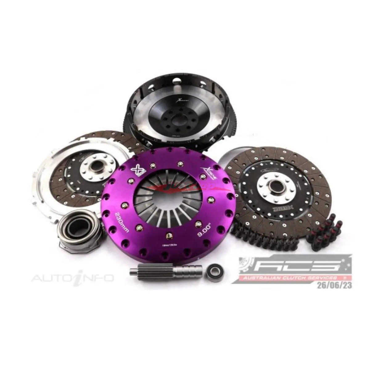 Xtreme Twin Plate Race Clutch 230Mm (Organic Solid Centre) Fits Toyota Supra Jza80 W58 5 Speed (2Jz-Ge) 1