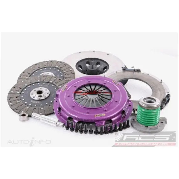 Xtreme Twin Plate Race Clutch 270Mm (Organic Solid Centre) With Flywheel & Concentric Slave Fits Ford Mustang Gt V8 5.0L (S550) 1