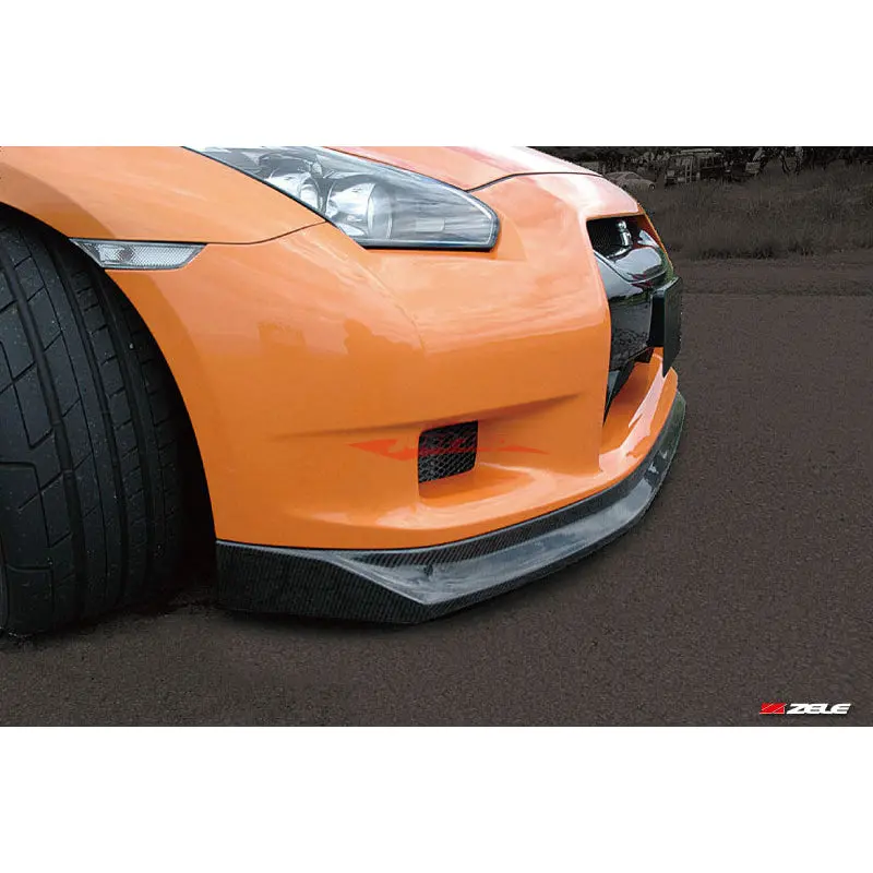 Zele Carbon Fiber Front Lip Spoiler Fits Nissan R35 Gtr Cba 07-10 1