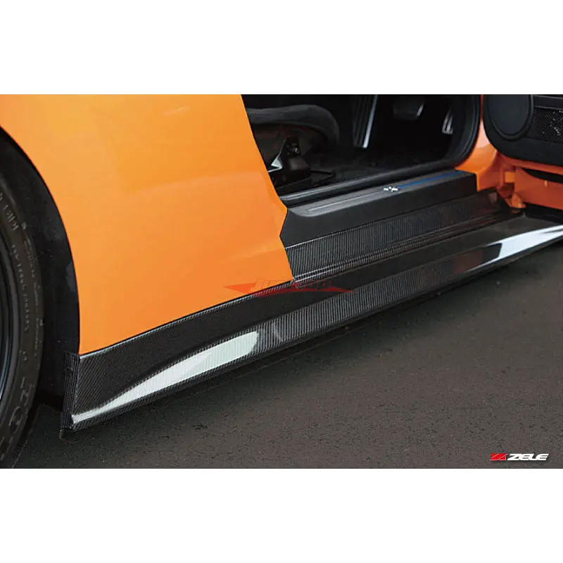Zele Carbon Side Skirt Set Fits Nissan R35 Gt-R Cba/Dba 11/07-11/14 1