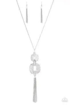 Paparazzi Timelessly Tasseled - Silver 1
