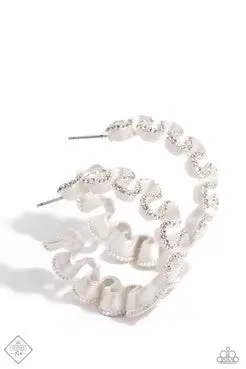 Paparazzi Resolutely Ruffled - White - Fashion Fix 1