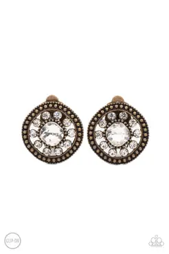 Paparazzi Dazzling Definition- Brass (Clip-On) 1