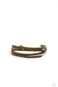 Paparazzi Curved Lines - Brass 1