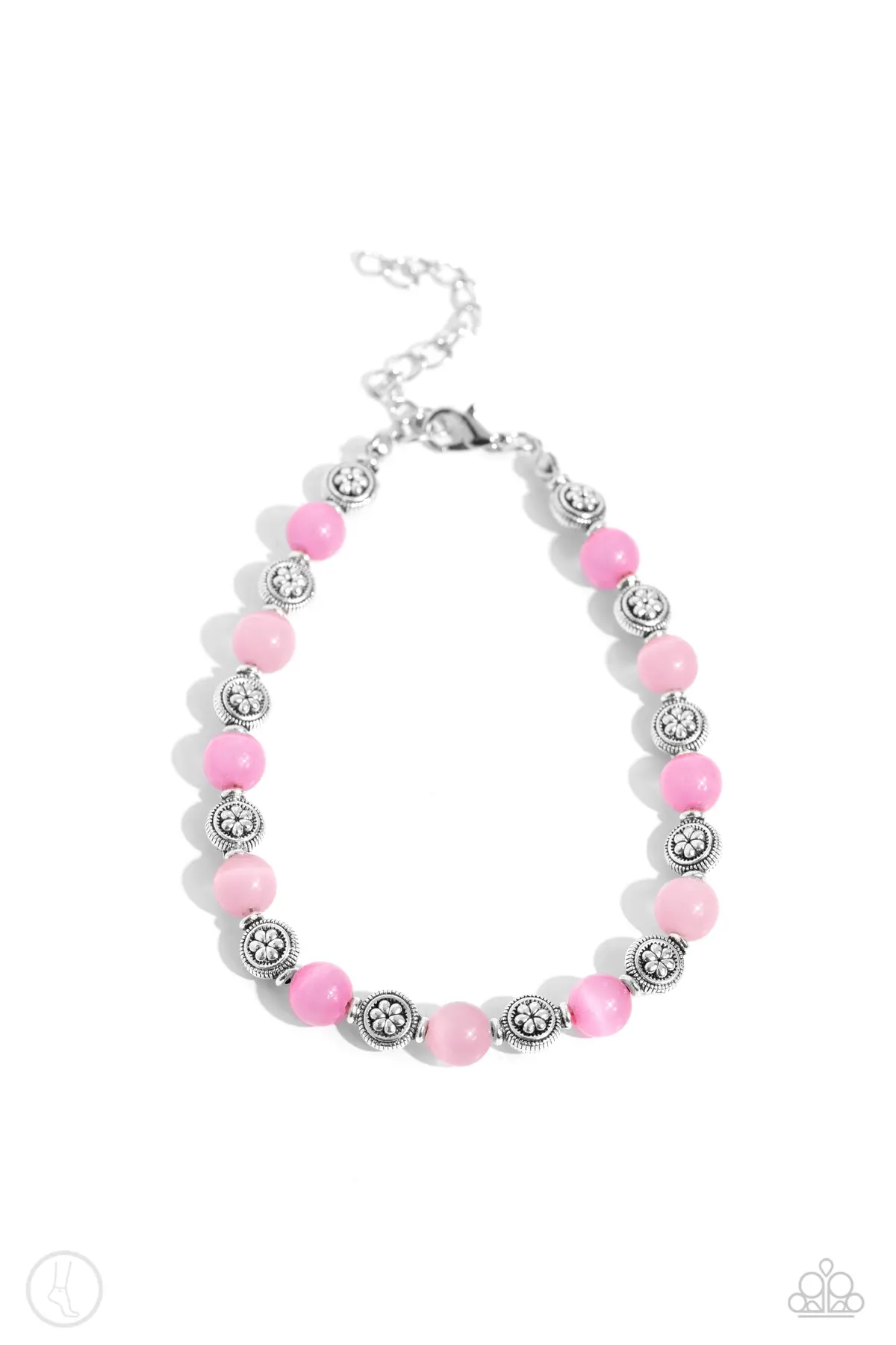 Paparazzi Beachy Bouquet - Pink (Anklet) 1