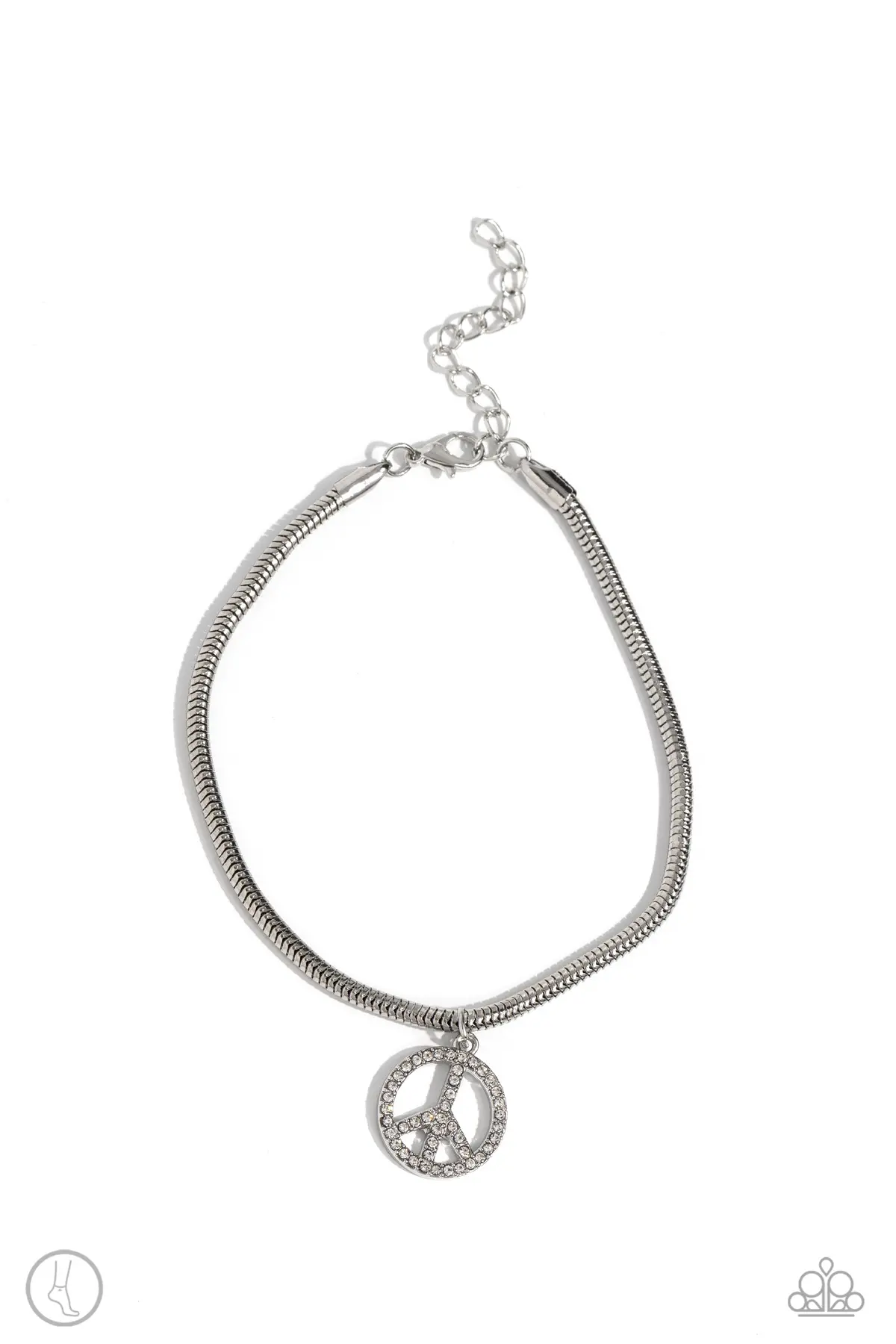 Paparazzi Pampered Peacemaker - White (Anklet) 1