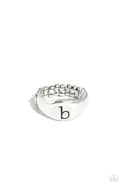 Paparazzi Monogram Memento - Silver - B 1