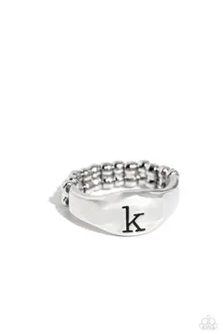 Paparazzi Monogram Memento - Silver - K 1