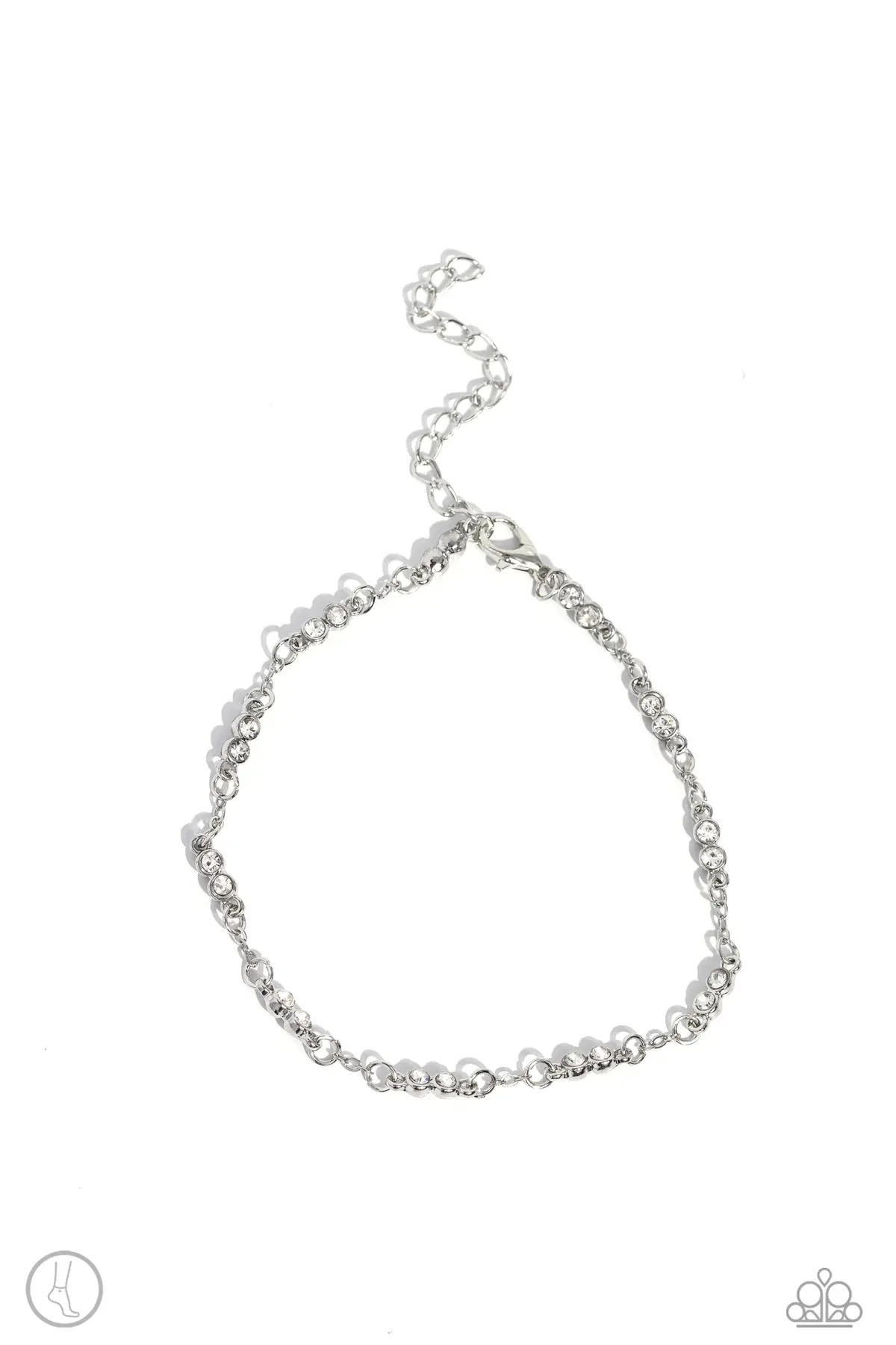 Paparazzi Simple Sass - White (Anklet) 1