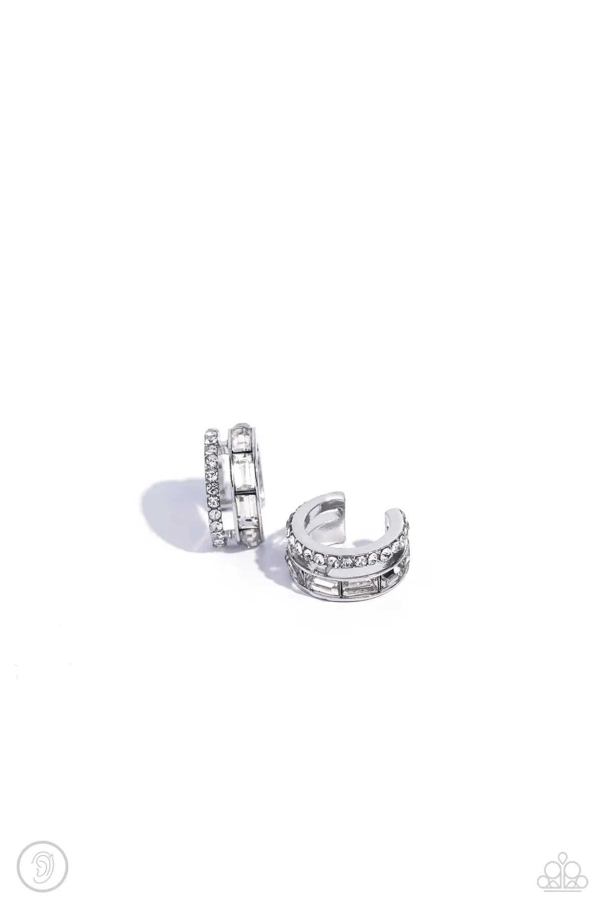 Paparazzi Dont Sweat The Small Cuff - White (Ear Cuff) 1