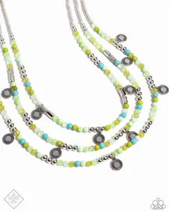 Paparazzi Piquant Pattern - Green - Fashion Fi X 1