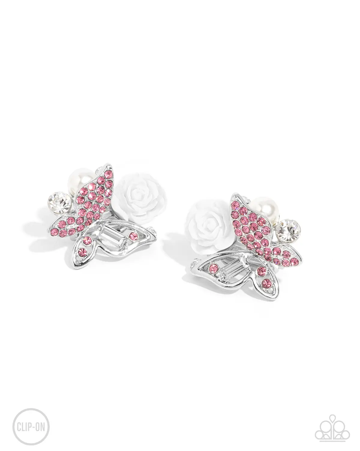 Paparazzi Fanciful Facade - Pink (Clip-On) 1