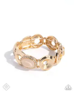 Paparazzi Feminine Flecks - Gold - Fashion Fix April 2025 1